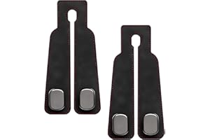 ZIGefofo 2 Piezas Ganchos Doble para Respaldo de Asiento de Coche Universales Car Back Seat Hooks Ganchos Para Bolsos Carteras en el Reposacabezas Asiento Coche para Colgar Bolso de Compras Negro