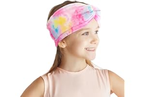 WAWSAM Kids Ear Warmer Headband Girls Fuzzy Lined Winter Headband Elastic Hair Band Knotted Head Wraps for Children Youth Sports Cold Weather