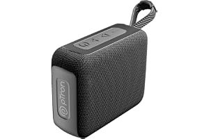 pTron Funk Wow 6W Ultra Portable Bluetooth Speaker with Pristine Sound, IPX5 Water-Resistance, 10hrs Playtime, Multi-Playback Modes, True Wireless Feature, Lightweight & Type C Charging (Black)
