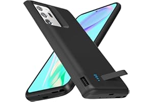 Giabuao Akkuhülle für Galaxy Note 20 Ultra, 7000 mAh Schlanke Wiederaufladbare Ladehülle Erweiterte Ladehülle, Backup-Akkuladegerät Tragbare Powerbank (6,9 Zoll) – Schwarz