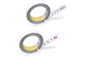 ZIJANG 2 Piezas Cinta Metrica Adhesiva, Deizquierda a Derecha Cinta Métrica 3m Métrico, Cinta Métrica Adhesiva Metalica para Metal, Banco de Sierra, Madera y otras Encimeras