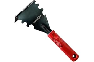 MANUFORE Arrache-moulure/Pied de biche multifonction – Outil de démolition pour plinthes, planchers en bois, cadres de porte et carreaux (Rouge)