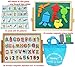 Toys of Wood Oxford Wooden Easel - Foldable Table Top Easel Double Sided Magnetic Boards with magnetic shapes, magnetic alphabet, magnetic numbers