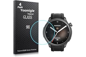 Yoomigle 4-pak kompatybilny z Amazfit Balance ochraniacz ekranu szkło hartowane do Amazfit Balance Smartwatch, osłona ekranu, folie, szkło odporne na zarysowania, odporne na odciski palców, bez