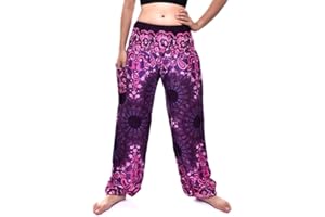 Bohotusk Pantalones de harén bohemios para niños, cintura elástica, estilo hippy bohemio, pantalones de festival hippie para niños, donación hecha a elefante santuario