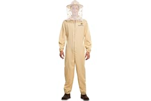 EUROCARNAVALES Kostüm Imkermeister Matthias Gr. S Beige Overall Imker Bienenzüchter Beruf Karneval (S)