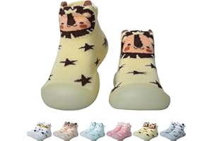 EDOTON Zapatos para Gatear Zapatillas Caminar Bebés Niñas Calcetines de Suela Blanda Antideslizantes Suelo