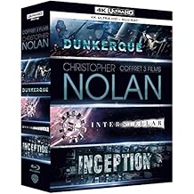 Coffret Christopher Nolan 3 Films : Dunkerque (Dunkirk) / Interstellar / Inception - Blu-Ray 4K + Blu-Ray [4K Ultra HD + Blu-ray + Digital HD]