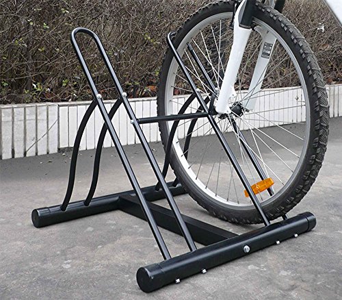 Preisvergleich Produktbild Fahrradhalter für 2 Fahrräder, Boden-Fahrradhalter, Stahl