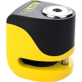 Auvray B-LOCK 06 mini motosiklet kilidi, alarmlı, 120 dB &ndash; 7 diskli silindir &ndash; paslanmaz &ccedil;elik &ndash; 3 anahtar &ndash; sigorta sağlayıc