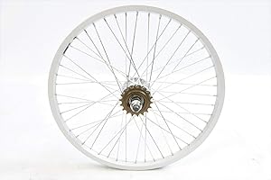 COXZD Specialist Bike Wheels REAR 20" BMX 48 SPOKE WHEEL 14mm AXLE (406-19) SILVER RIM WITH 18T SPROCKET
