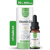 Erbatab D3 Vitamini Damla &Ccedil;ocuklar İ&ccedil;in 400 IU Kids D Vitamini Takviyesi - Zeytinyağlı Şekersiz Takviye Edici Gıda 20 ml 400 