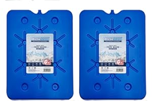 ArcticMax 800ml x2 Slim Freeze Boards BPA Free - Long-Lasting 14+ Hours Chill Time Ice Blocks, Portable Lightweight Insulated Reusable Fresh Food Drink Water Cooler Container – Summer BBQ and Outdoor