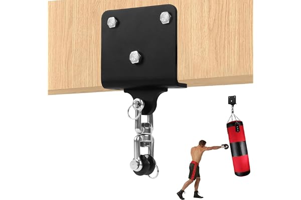 BlyeMichdi Boxningssäck upphängning boxningssäck hållare, vridbar sandsäck fäste balk gungkrok med lager, 454 kg kapacitet, tung last takkrok för hängmatta Muay Thai-träning Aerial Yoga