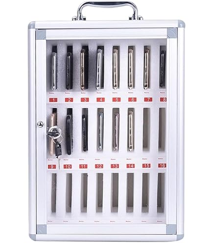 Armadietto Per Cellulari Con 24/36/48/60 Slot - Organizzatore Da Parete O Scrivania Per Ufficio, Aula, Scuola, Con Serratura E Numerazione, In Lega Di Alluminio Resistente