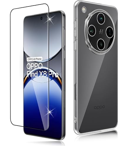 Protector De Pantalla Cristal Templado Para OPPO Find X8 Pro 5G - 2 Unidades + Protectores De Lente, 9H, Sin Burbujas