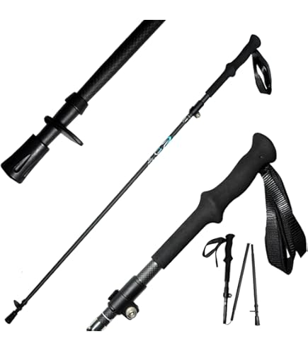 Bastoncini Trekking OKHEALING In Fibra Di Carbonio - Ripiegabili 5 Sezioni, Leggeri, Per Escursionismo - Foto 8