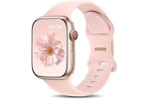 Charlam Compatible with Apple Watch Strap 40mm 41mm 38mm 42mm (Series 10 11) for Women Men, Sport Band Soft Silicone Replacement Straps for iWatch SE Series 11 10 9 8 7 6 5 4 3 2 1 SE 3, Sandpink