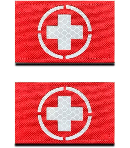 PATIKIL Reflektierender 'GEFAHR' Patch – 2 Stück, 9x3 Cm, Klettverschluss, IR-reflektierend, Für Kleidung & Rucksäcke