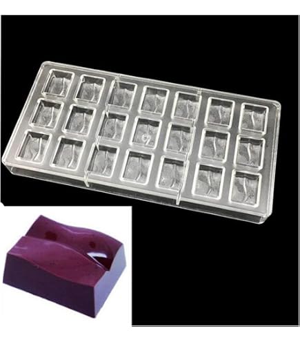 Moule à Chocolat Polycarbonate Transparent 27,5x13,5 Cm - Pour Barres, Bonbons, Gelée, Glaçons - Qualité Alimentaire, Réutilisable - 9