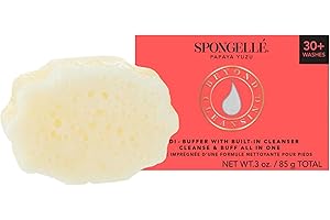 Spongellé Pedi-Buffer - Cleanse, Exfoliate & Polish Feet - Papaya Yuzu