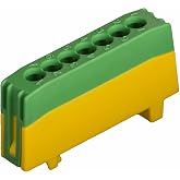 Pollmann PE7-F2 Protective Terminal 7-Pin Pack of 1 Green / Yellow