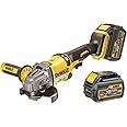 Dewalt DCG414T2-GB XR Cordless Flex Volt Grinder with 2 x 6 A Batteries, 54 V, Yellow/Black, 125 mm, Set of 7 Piece