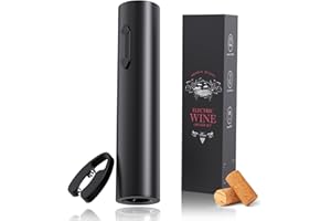 Marchpower Elektrischer Weinflaschenöffner, Automatischer Flaschenöffner Wiederaufladbarer Korkenzieher Wein Automatisch Geschenkidee, mit Folienschneider, USB-Kabel (schwarz)