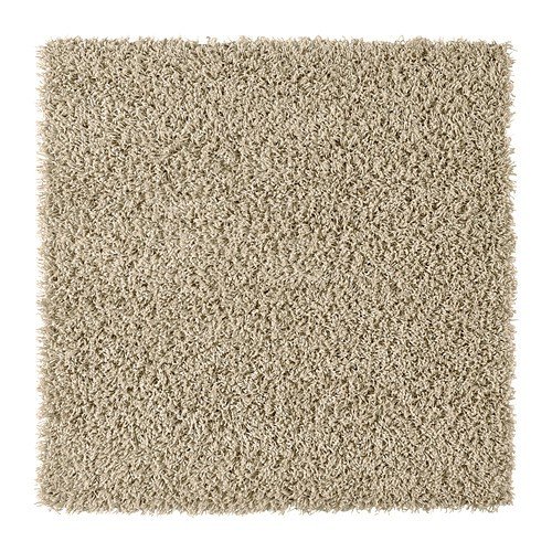IKEA HAMPEN Langflor Teppich in beige; (80x80cm)
