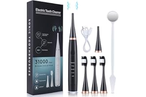 Electric Teeth Cleaner - Plaque Remover for Teeth Kit | Dental Calculus Remover & Teeth Polisher | Stain Remover, USB Rechargeable, 5-Speed Modes, Superior Oral Hygiene Tool