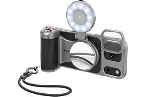 TELESIN Master Grip Kit für iPhone 17 Pro Max, Magnetic Kameragriff für iPhone 17 Pro Max mit C03 Magnetische Selfie-Licht+UV Filtern, Creator Kit Integriertem 3200mAh Akku,Kabelloses Laden,Handyhülle