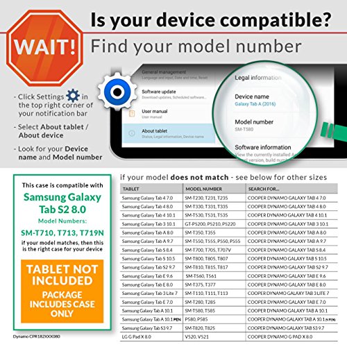 Samsung Galaxy Tab S2 8.0 hülle fur kinder, COOPER DYNAMO Beanspruchbare, strapazeirfähige, robuste, gepolsterte Hartschalenhülle mit integriertem Griff, Standfunktion & durchsichtigem Displaysschutz (Orange) - 7
