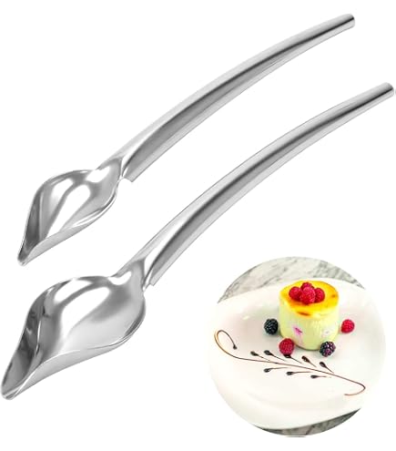 Set 7 Cuillères Décoratives Acier Inox - Pour Dessert, Chocolat, Décoration Culinaire