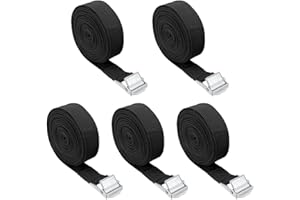 NOKDAL 5 Cinchas de Amarre Pequeñas Cincha Correa de Amarre Cinturón de Amarre con Hebilla Eslingas de Amarre Correas de Carga Correa Tensora para Portaequipajes de Coche, Portabicicletas Surf Bicicleta