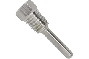 OTOMATICO 1/4 pollice - pozzetto per sonda acciaio inossidabile 304 immersione di 30mm 50mm 100mm 200mm 300mm 400mm 500mm - thermowell thermopocket per thermocouple (50mm)