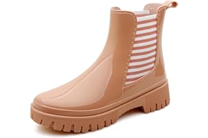 Jesindr Stivali Pioggia Donna, Antiscivolo Da Pioggia Leggere Comode Shorty Boots