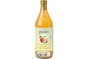 EAT WHOLESOME FOOD CO. Eat Wholesome Vinaigre de Cidre de Pomme Cru Bio au Gingembre, Curcuma , avec « La Mère, 1L »