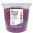 Fluffy Tubs Floss Sugar / Cotton Candy Sugar / Flavoured Sugar Blueberry Flavour 500Gms(Organic Sugar&Natural Colours)
