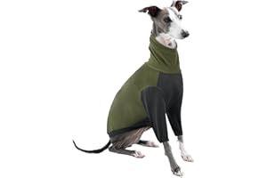 PUMYPOREITY Sudadera Galgo, Pijama Galgo Forro Polar Ropa Galgos Español Cálido Abrigo Lurchers Abrigo Perro Mediano(Verde Militar, L)