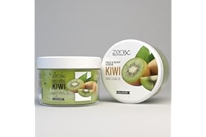 Zenix Face & Body Scrub 275ml | Hautreinigendes Peeling für Gesicht und Körper | entfernt abgestorbene Zellen | klärt Talg | pflegt die Haut | Spendet der Haut Feuchtigkeit - (Kiwi)