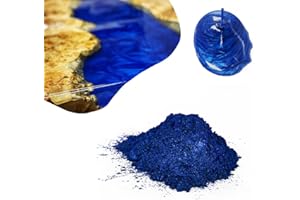 Resin Pro Pigments Sahara pour résine époxy, poudre de mica 10g pour travaux d'époxy, revêtements, plans de travail, tables, bricolage, arts et métiers, effet de mouvement (Blu Fonce)