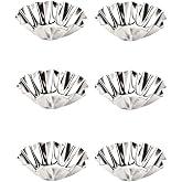 S&uuml;rd&uuml;r&uuml;lebilir Materyalden(Metal) Yapılmış Mutfak Dostu 6 Par&ccedil;a Mini Kek ve Tart Kalıbı 4 cm &ccedil;ap 3 cm Y&uuml;kseklik