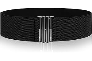 JIEYAO Large ceinture élastique pour femme, ceinture élastique vintage pour robes avec boucle de verrouillage