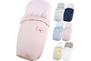 Saco Silla Paseo Universal Impermeable - Uso como Saco en Invierno o como Funda de Silla en Verano - Hecho en España por Trimatt - Color ROSA ECOPIEL