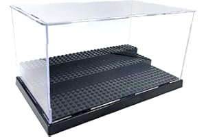 HYtiger Acrylic figure display case box for LEGO Minifigures series Figure Blocks Toys The box can hold up to 30 figures Black clear display case