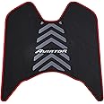 Grandbiker Anti Skid Two Wheeler Scooter Foot Mat/Floor Mat Compatible with Aviator (Black, Grey & Red)