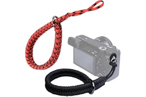 VZUHSW Sangle Universelle Tressée pour Caméscopes (Lot de 2) - Paracorde Réglable & Confortable pour Les Aventuriers & Fans d'Activités Outdoor, Bracelet pour Appareil Photo