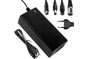 Jooheli Chargeur Trotinette Electrique, Chargeur Universel 42V 2A pour Hoverboard, Scooter électrique, Planche à dérive, M365 / Pro 2, Chargeur Universel avec 3 connecteurs (EU)