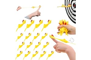 RXKFIGX kuyi 30 Pièces Poulet Catapulte Poulet Volant Extensible Étirer Le Poulet Volant Poulet Catapulte Flick Jouet de Poulet nouveautés catapulte Poulet Kids Party Flying Chicken Poulet à la Fronde Jouet