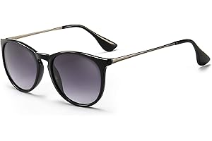 SUNGAIT Okrągłe okulary przeciwsłoneczne w stylu vintage dla kobiet Klasyczne damskie okulary przeciwsłoneczne w stylu retro